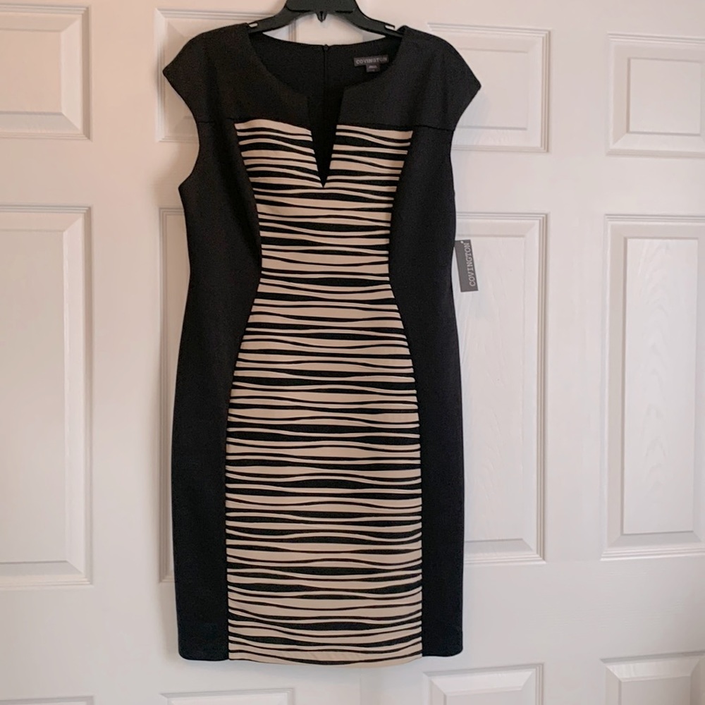 *NWT Covington black & light tan dress, size 16